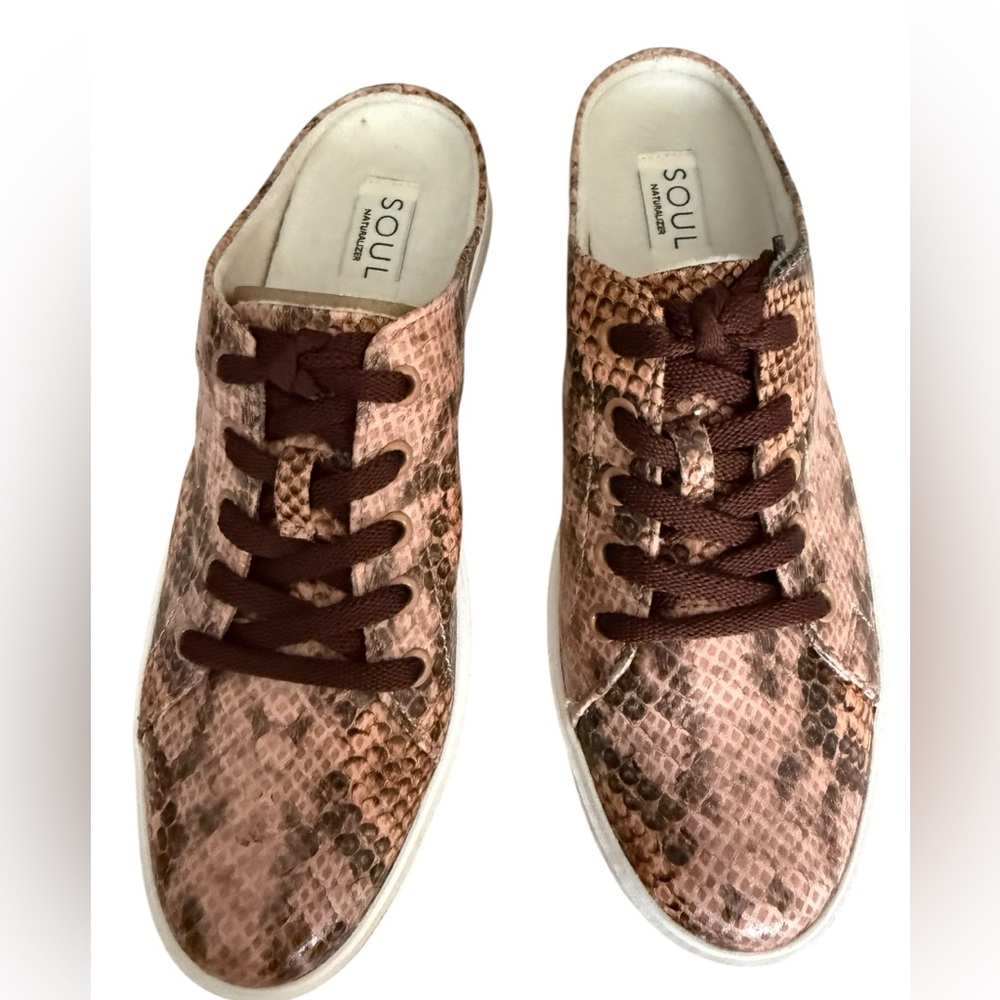 Naturalizer Brown Snake Print Sneakers